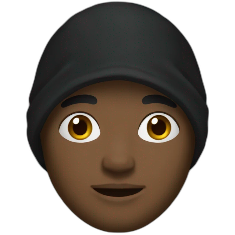 black hood emoji