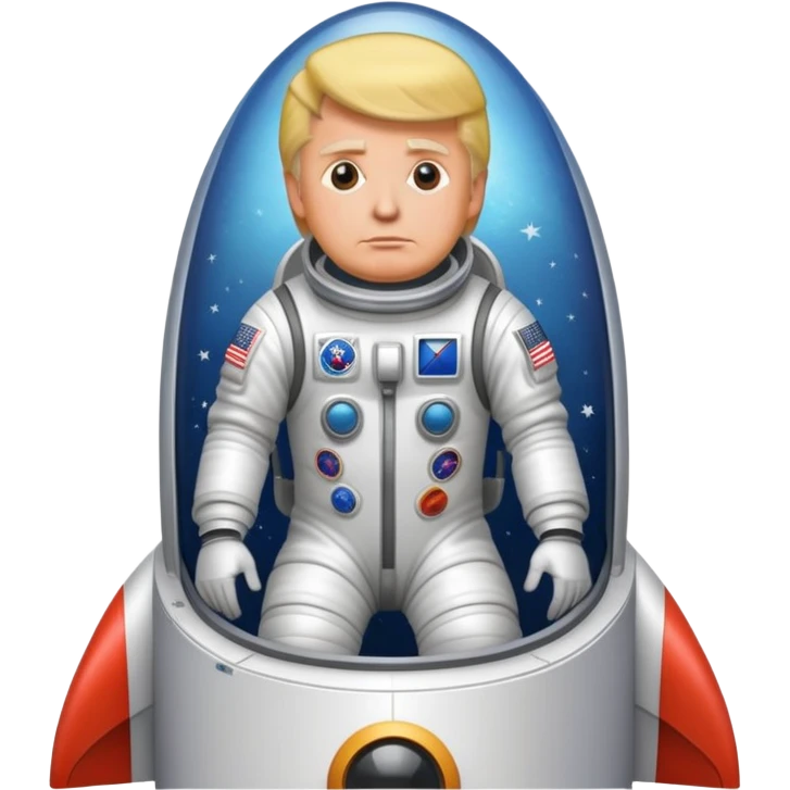 trump on rocket  emoji