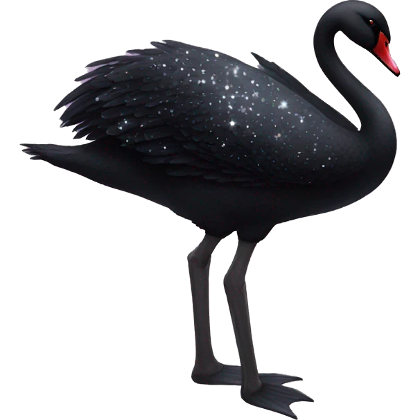 Sparkling black swan emoji