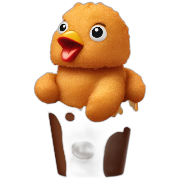 chicken nugget in a mcflurry emoji