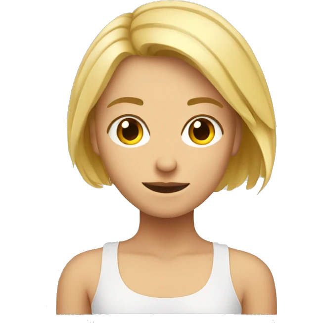 Psicologa rubia con cabello corto emoji