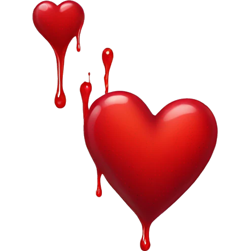 bleeding red heart emoji