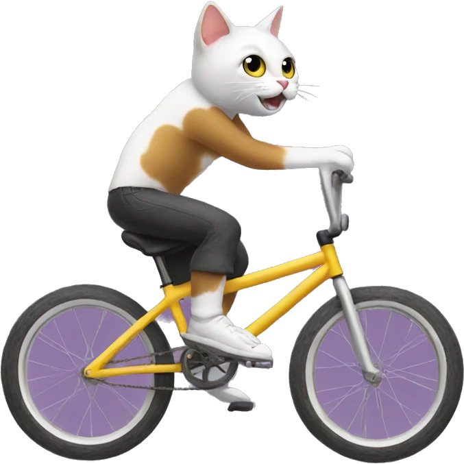 Cat ride Bmx  emoji