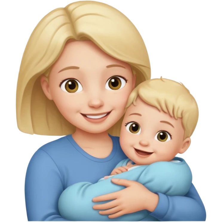 Draw an baby being hold by mother emoji