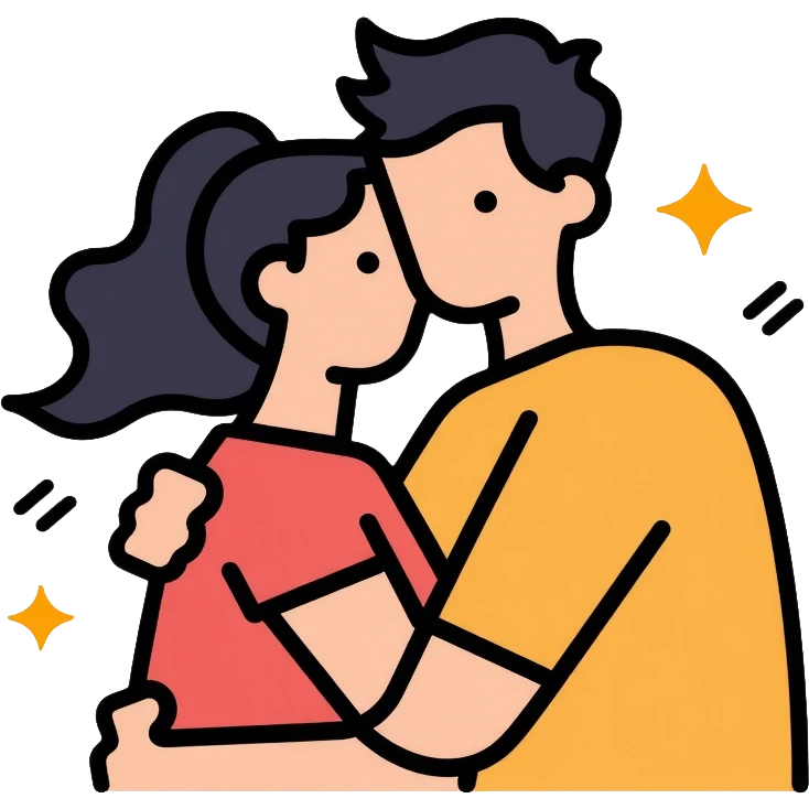 two people hugging each other emoji