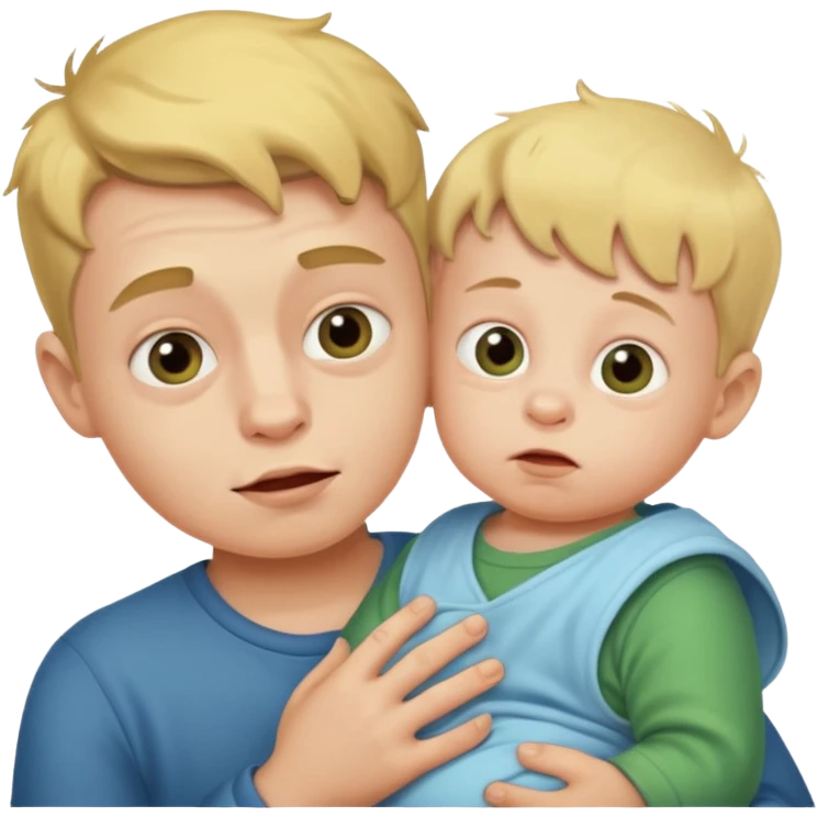 stinky boy with baby emoji