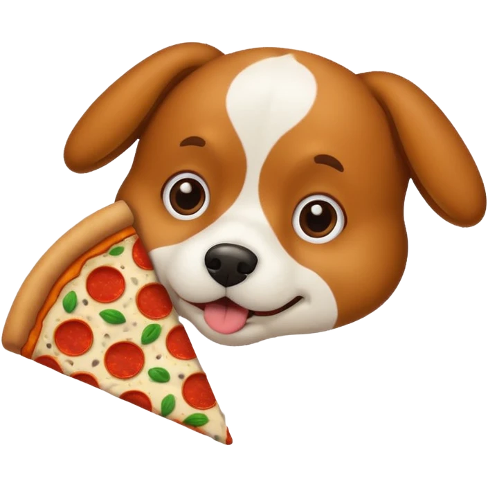 Dog and pizza emoji