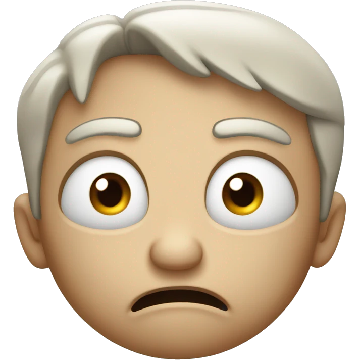 Grossed out mad face with mouth wrinkle emoji