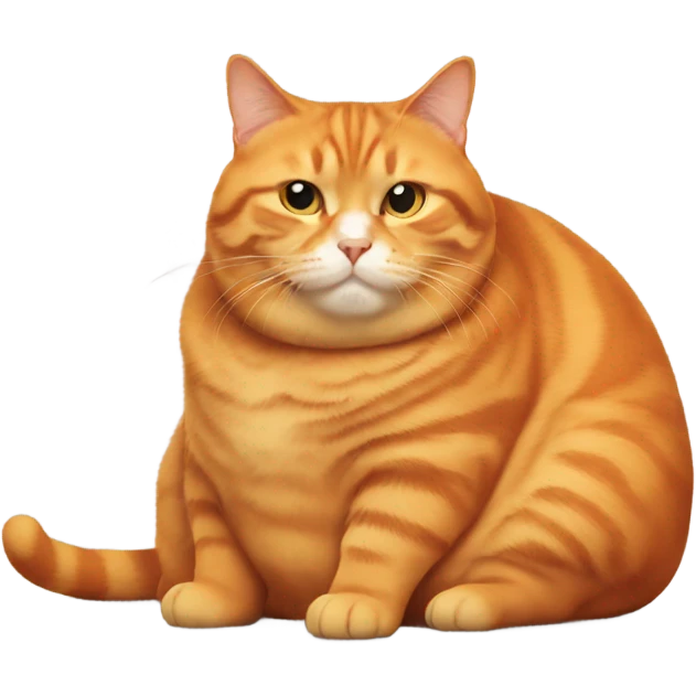 Obese orange cat emoji