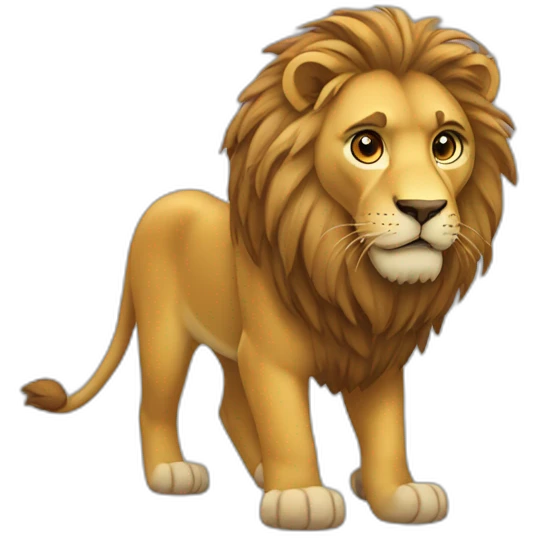 Chat sur lion emoji