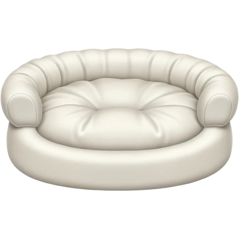 white Pet bed empty with no animal in it no dog in it I said emoji