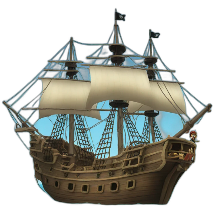 Pirate ship  emoji