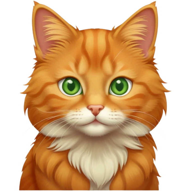 A cute orange tabby cat with green eyes emoji