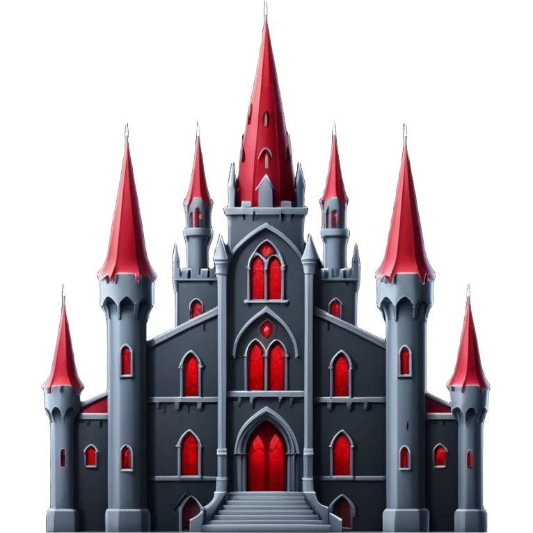 Dark Vampire Castle with the colors dark red and black emoji