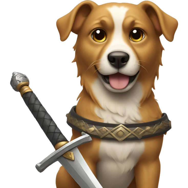 Dog with sword emoji