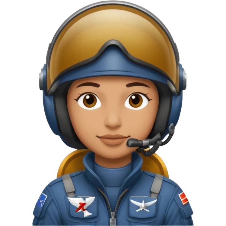 A fighter jet pilot emoji