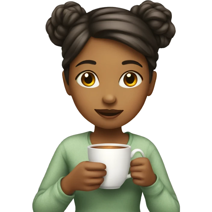 Girl with tea emoji