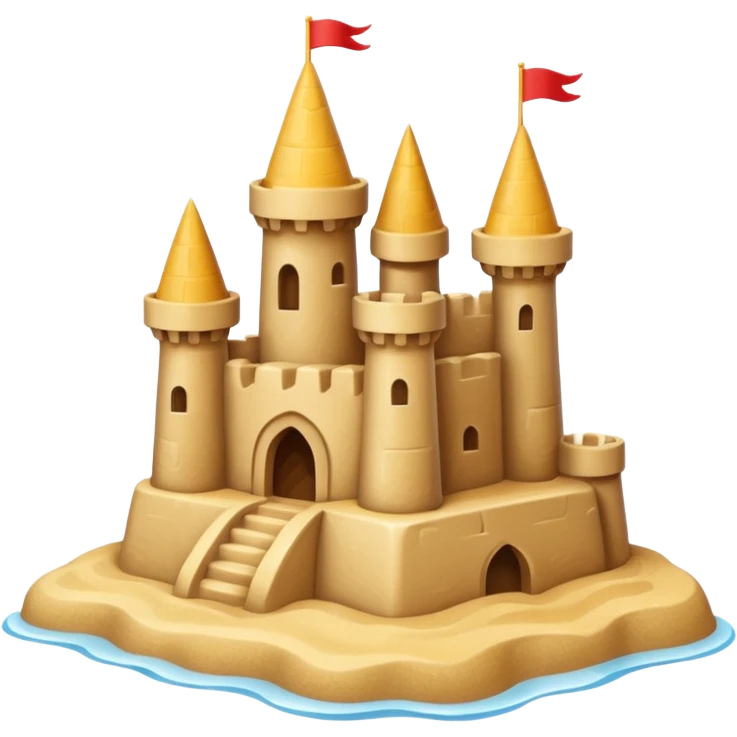 sandcastle very simple emoji