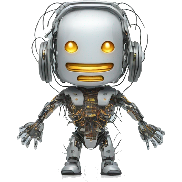 errored cyborg with wires and circuits  emoji