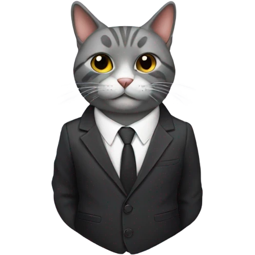 Cat in a suit  emoji