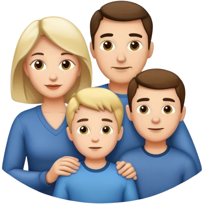 Mom and dad and two sons  emoji