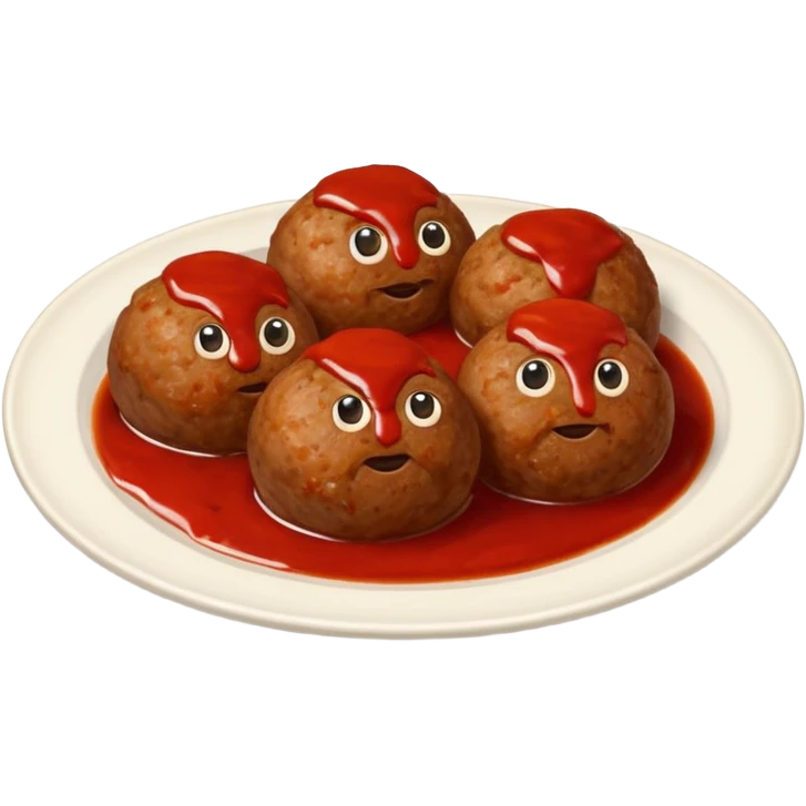 meatballs on plate emoji