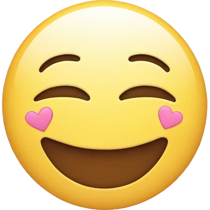 Smiley emoji with light pink hearts around it emoji