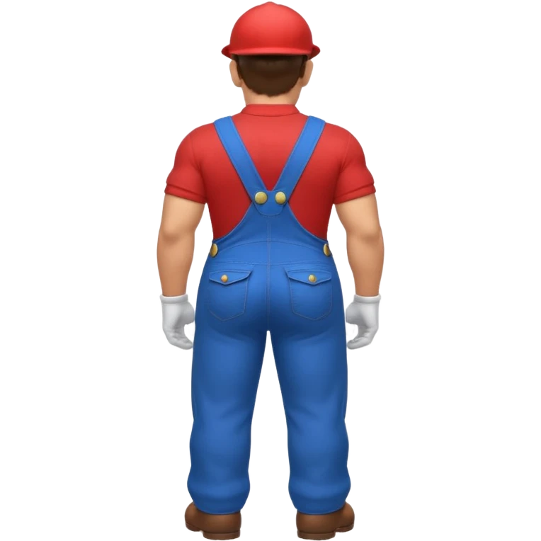 back view of super mario with huge massive buttcheeks  emoji