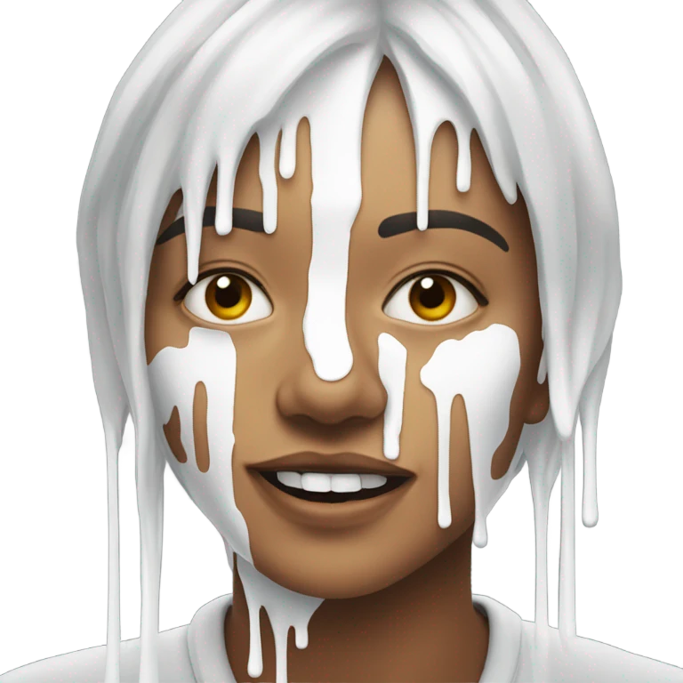 White paint from face  emoji
