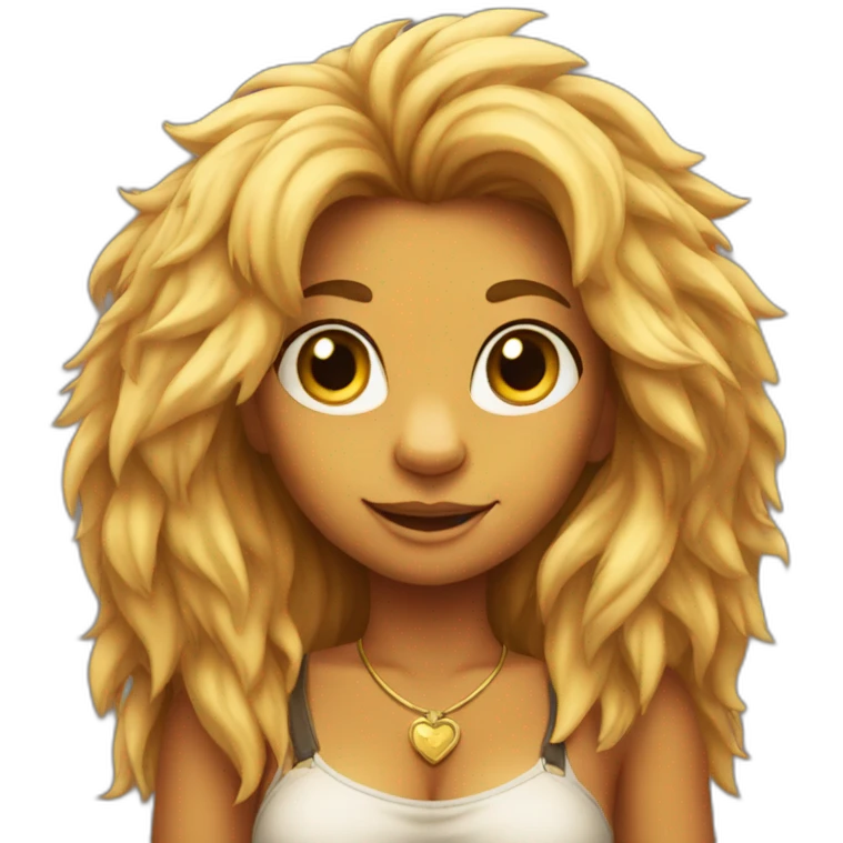 Busty lion girl emoji