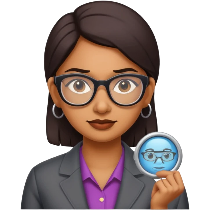 Mean and snarky Indian woman who is a product manager at a Gen AI company emoji