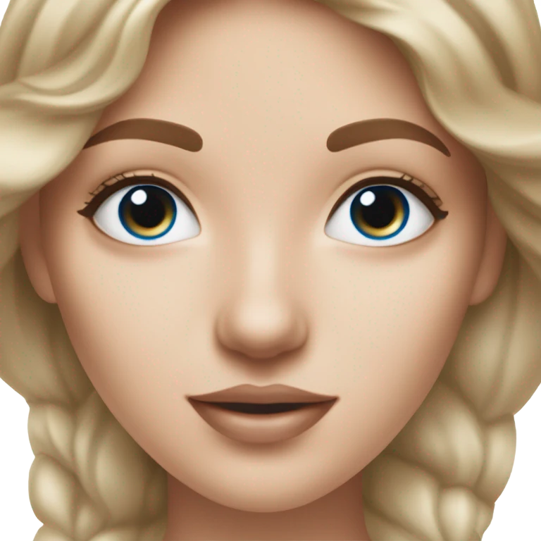White Skin care on white freackles skin of a brunett blue eyed girl using skin care products ( caudalie, ordinary) emoji