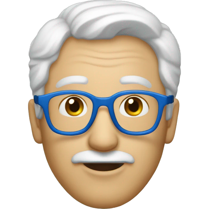 homme 64ans lunette fumé bleue emoji