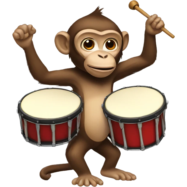 monkey playing a drum emoji