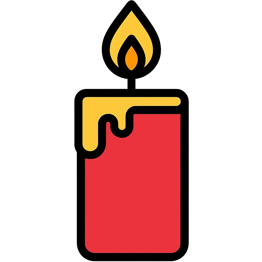 red candle emoji