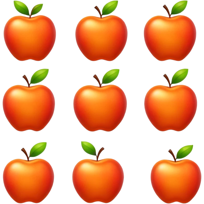 Orange colored Apple emoji