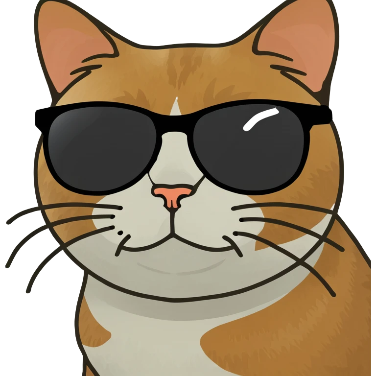 Cat with sunglasses emoji