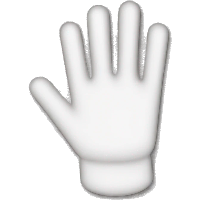 white glove with rhinestones  emoji