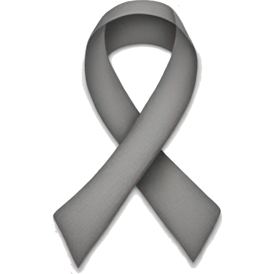 grey cancer ribbon emoji