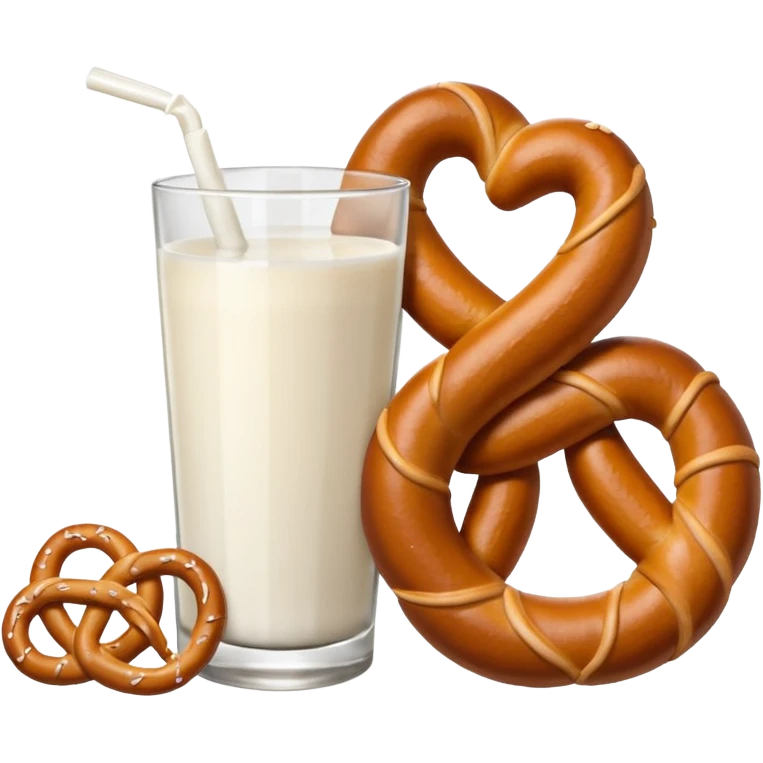 Pretzel and milk emoji
