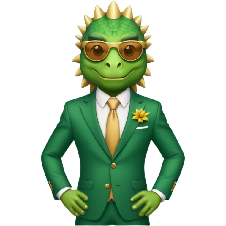 rich capitalist iguana king gold sunglasses emoji