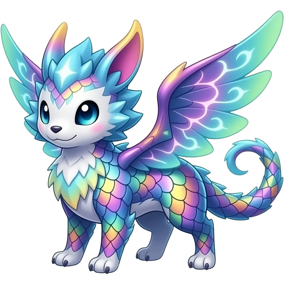 Elemental magical colorful exotic animesque Pokémon-Fakémon-animal-creature emoji