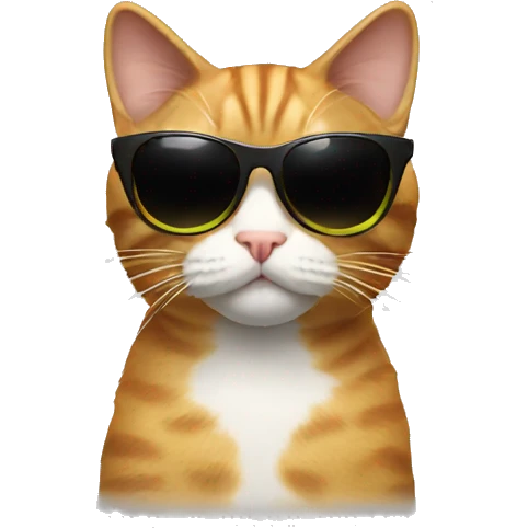 Cat with sunglasses emoji