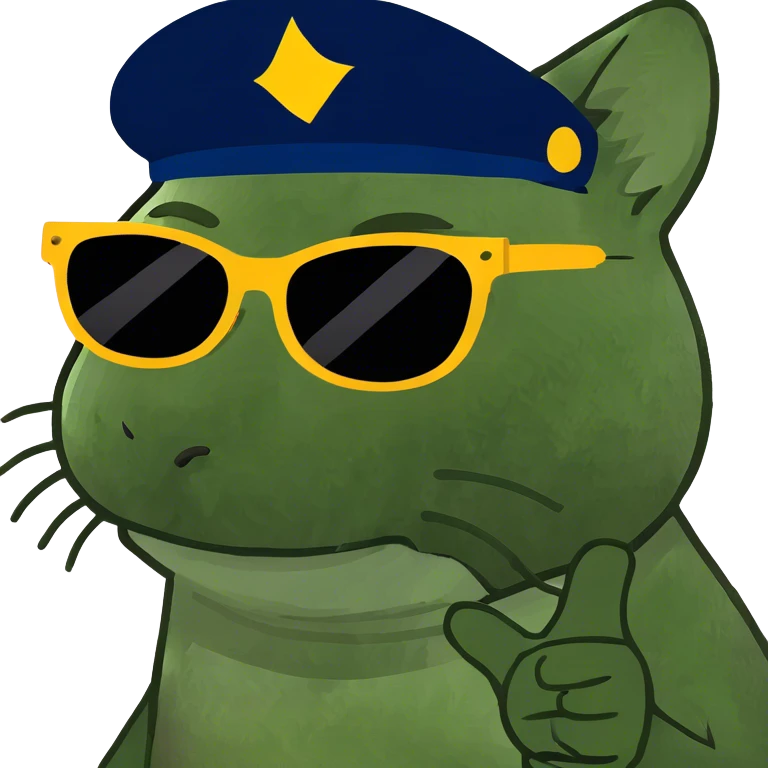 Cat with sunglasses emoji