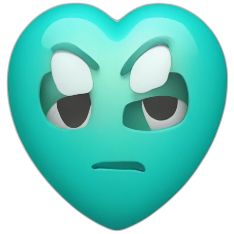 Un cœur turquoise  emoji