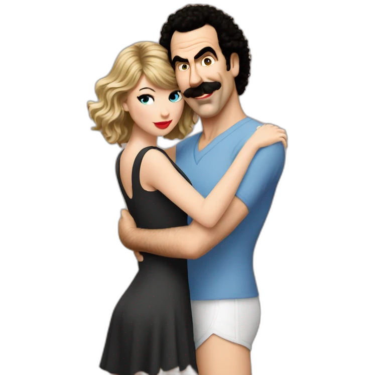borat hugs taylor swift emoji