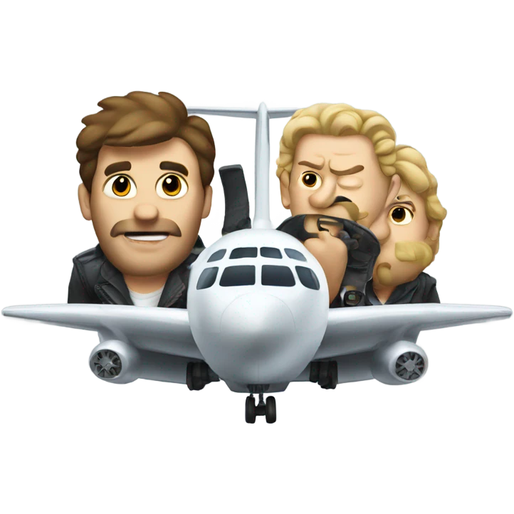 plane with bad guys emoji