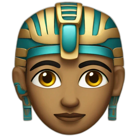 egyptian fresk in mayan style emoji