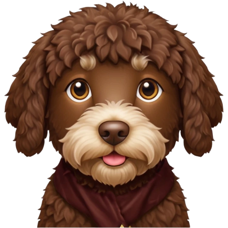 Chocolate labradoodle emoji