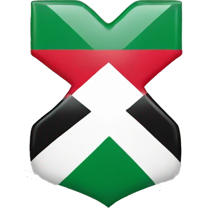 Cross over Palestine flag  emoji